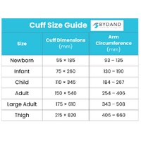 LARGE ADULT 1 Tube Bladder Cuff Black