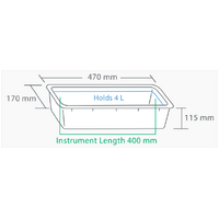 400mm Soaking Tray and Lid Box of 2