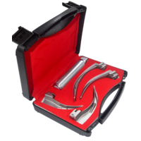 ARMO LARYNGOSCOPES McIntosh Set handle and 4 blades Standard Illumination In Case