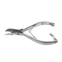 ARMO Nail Nippers, Double Leaf Spring with lock - curved 16cm
