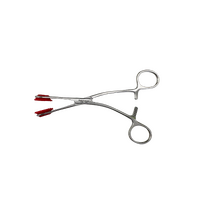 ARMO Young Tongue Holding Forceps 17cm with Rubber Inserts