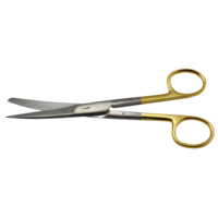 ARMO Surgical Scissors Sharp/blunt - curved, Tungsten Carbide 16cm