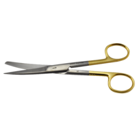 ARMO Surgical Scissors Sharp/blunt - curved, Tungsten Carbide 16cm