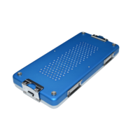 Aluminium Sterilisation Container with Lid 300 x 140 x 40mm