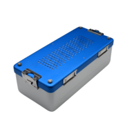 Aluminium Sterlisation Container with Lid 300 x 140 x 100mm