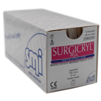SURGICRYL PGA 8/0 Side Cutting Spatula 3/8 Circ 2 X 6mm -200µm 45cm Violet