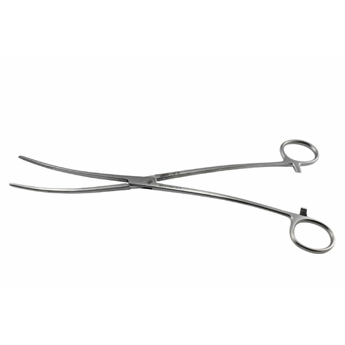 HIPP Uterine Forceps Bozemann dressing serrated curved 25cm
