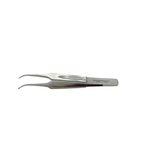 ARMO Eye Forceps Lester Iris - curved 1x2 no pin 7cm