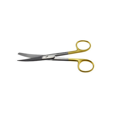 ARMO Surgical Scissors Sharp/blunt - curved, Tungsten Carbide 14cm