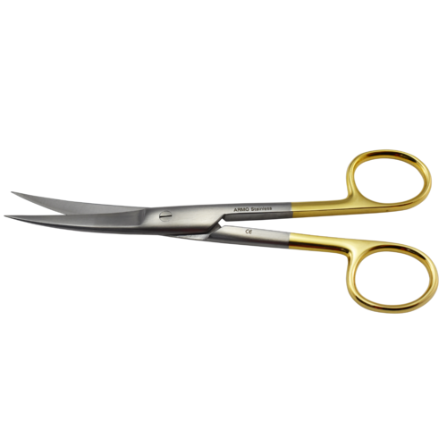 ARMO Surgical Scissors Sharp/sharp - curved, Tungsten Carbide 16cm