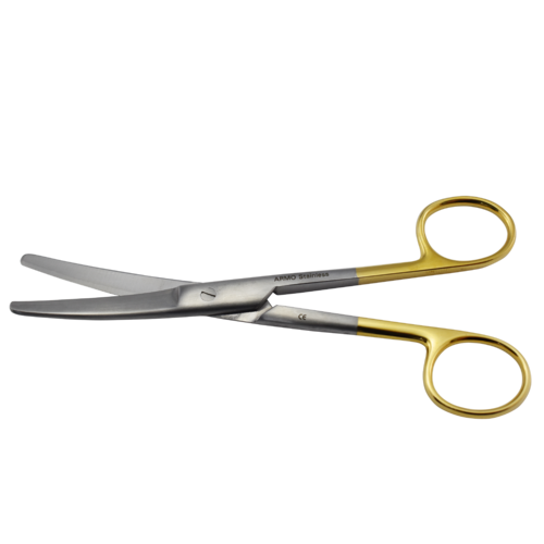 ARMO Surgical Scissors Blunt/blunt - curved, Tungsten Carbide 16cm