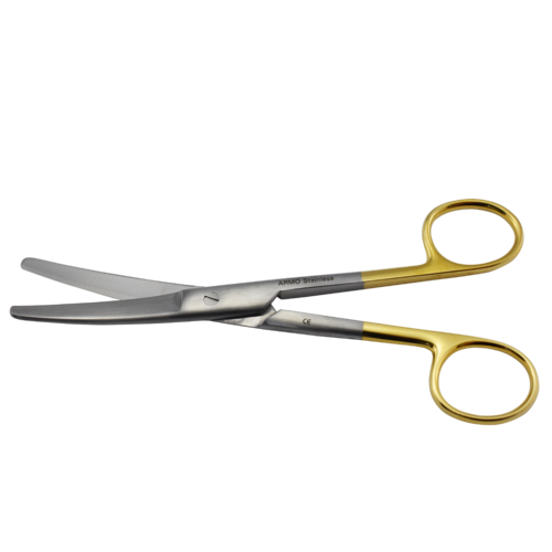 ARMO Surgical Scissors Blunt/blunt - curved, Tungsten Carbide 16cm