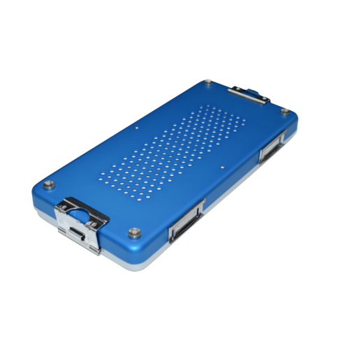 Aluminium Sterilisation Container with Lid 300 x 140 x 40mm