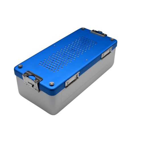 Aluminium Sterlisation Container with Lid 300 x 140 x 100mm