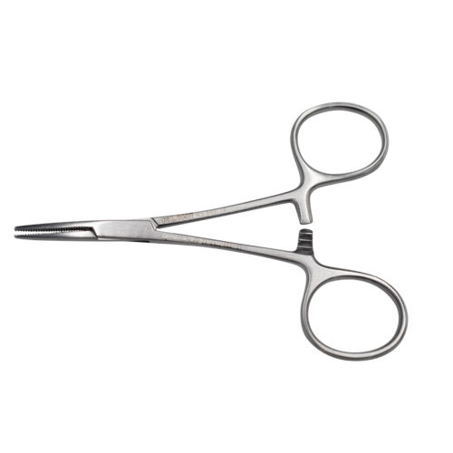 KLINI Artery Forcep Hartmann Micro curved 10cm 1x2 Teeth