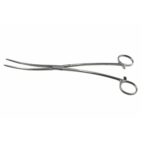 KLINI Uterine Forceps Bozemann dressing serrated curved 25cm