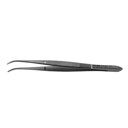 KLINI Eye Forceps Graefe Iris half curved with pin 10cm