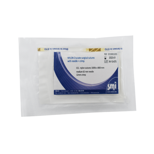 Nylon Cruciate Surgical Suture with Needle & 1 Crimp