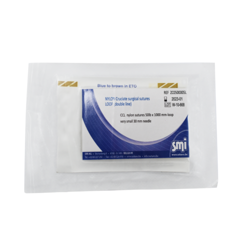 Nylon Cruciate Sutures Looped (double line) with Needle