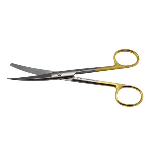 HIPP Surgical Scissors Sharp/blunt - curved, Tungsten Carbide 16cm