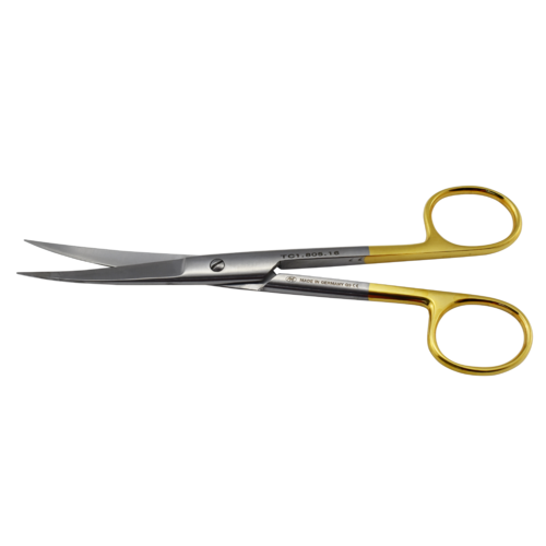 HIPP Surgical Scissors Sharp/sharp - curved, Tungsten Carbide 16cm