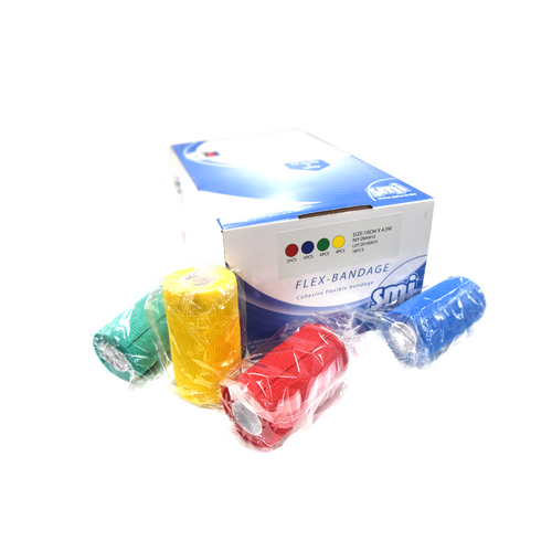 10cm FLEX-BANDAGE MIXED COLOURS box 18
