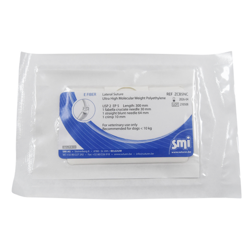 CCL E-FIBER USP 2 - 300mm + STRAIGHT &amp; CURVED NEEDLE + 1 CRIMP