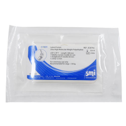 CCL E-FIBER USP 5 - 500mm + STRAIGHT &amp; CURVED NEEDLE + 1 CRIMP