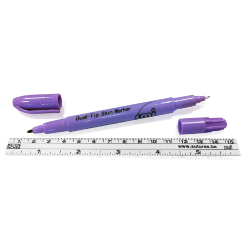 SKIN MARKER Sterile Dual Tip w/ruler Box 36